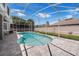 Large screened-in swimming pool offers a relaxing retreat in a private backyard at 14867 Bonnybridge Dr, Orlando, FL 32826