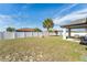 Spacious backyard with a privacy fence and a palm tree at 9945 Sw 55Th Avenue Rd, Ocala, FL 34476