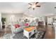 Open living space with dining area, connected to the kitchen, with natural light at 9945 Sw 55Th Avenue Rd, Ocala, FL 34476