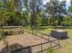 View of the large backyard, including the chicken coop and storage shed at 18341 Nw 142Nd Court Rd, Williston, FL 32696