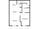 Detailed floor plan showcasing the layout of the first floor, including room names and dimensions at 2950 Lucayan Harbour Cir # 107, Kissimmee, FL 34746