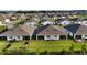 Aerial view of backyard and property showing landscaping and neighborhood at 5237 Nw 48Th Pl, Ocala, FL 34482