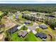 Aerial view of gray homes in a wooded neighborhood with a golf course in the background at 17781 Sw 72Nd Street Rd, Dunnellon, FL 34432