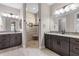 Beautiful bathroom featuring double vanity, granite countertop, and large walk-in shower at 17887 Sw 72Nd Street Rd, Dunnellon, FL 34432
