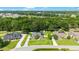 Aerial view of a single-Gathering home with lush green landscaping and a pool at 5005 Se 47Th Terrace Rd, Ocala, FL 34480