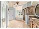 Bright bathroom features a soaking tub, shower, and granite countertops at 5005 Se 47Th Terrace Rd, Ocala, FL 34480