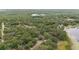 Aerial view of a wooded homesite; lush greenery surrounds the property near a body of water at 221 Se 167Th Ct, Silver Springs, FL 34488