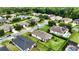 Suburban aerial shot of diverse homes in a well-kept neighborhood, showcasing various architectural styles at 3940 Se 5Th Ave, Ocala, FL 34480