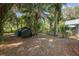 Backyard of property with a covered storage area and some yard tools at 5881 Avenue H, Mc Intosh, FL 32664