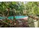 Serene backyard pool surrounded by lush tropical landscaping and privacy at 5881 Avenue H, Mc Intosh, FL 32664