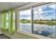 Serene water view from sunroom with expansive sliding windows at 487 Midway Dr # B, Ocala, FL 34472