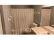 Clean bathroom with a shower, vanity, toilet, and neutral decor at 32932 Crooked Oaks Ln, Leesburg, FL 34748