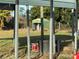 Green storage shed in backyard at 2000 Mcclellan Rd, Frostproof, FL 33843