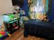 Bedroom with fish tank and jungle theme at 4718 Cynthia St, Bartow, FL 33830