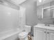 Bathroom with a tub and shower combination and a neutral color scheme at 3123 Mar Lisa Cove Rd, Lake Wales, FL 33898