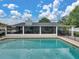 Large in-ground pool and screened in porch offer relaxing backyard retreat at 1144 Cephia St, Lake Wales, FL 33853