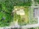 Aerial view of the home's property with boundary lines highlighted at 509 Mountain Dr, Babson Park, FL 33827