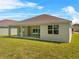 View of backyard with patio and lush lawn at 4541 Fairway Oaks Dr, Mulberry, FL 33860