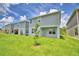 A lush green backyard with a young tree featuring houses in the background at 1484 Leamington Ln, Winter Haven, FL 33884