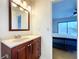 Clean bathroom with vanity and view of bedroom at 1426 Persimmon Way, Lakeland, FL 33811