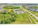 Aerial view of community, including pool, dog park, and homes at 5528 Arlington River Dr, Lakeland, FL 33811