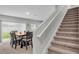 Casual dining area with table and chairs near sliding glass doors to backyard at 5528 Arlington River Dr, Lakeland, FL 33811