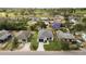 Aerial view of a house featuring a gray roof and a well-maintained backyard, with surrounding houses at 1918 Dr Martin L King Jr Way, Haines City, FL 33844