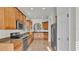 Kitchen featuring stainless steel appliances and granite countertops at 6857 Eagle Ridge Loop, Lakeland, FL 33813