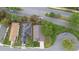 An aerial view shows single Gathering homes with well manicured landscaping at 1045 View Pointe Way, Lakeland, FL 33813