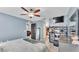 Main bedroom featuring an open doorway, ceiling fan, and tile floors at 834 Auburn Preserve Blvd, Auburndale, FL 33823