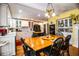Spacious kitchen featuring white cabinets and an island at 7525 Catherine Dr, Lakeland, FL 33810
