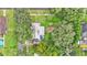 Overhead shot of a property nestled among mature trees, offering a private and serene setting at 1705 Davis Ave, Bartow, FL 33830