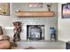 Close-up of a charming fireplace with decorative accents and a cozy ambiance at 1819 Meadowbrook Ave, Lakeland, FL 33803
