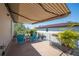 Covered patio with awning, comfortable seating, and a view at 17 Loma Verde # 17, Lakeland, FL 33813