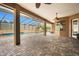 An expansive, screened-in patio showcases an inviting pool and spa area, perfect for outdoor enjoyment at 5074 Shore Side Dr, Lakeland, FL 33812