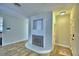 White brick fireplace in the living room at 415 W Beacon Rd, Lakeland, FL 33803
