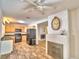 Kitchen with wood cabinets and black appliances at 415 W Beacon Rd, Lakeland, FL 33803