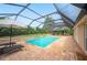 Screened in pool area featuring a rectangular pool, gazebo, and deck furniture at 5009 Hanover Ln, Lakeland, FL 33813