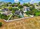 Expansive aerial view of the home with a basketball court, playground, and fenced yard in a well-kept neighborhood at 1935 Austin Ter, Winter Haven, FL 33884