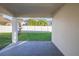 Back patio featuring an enclosed yard with palm trees at 3166 Laurel Oak Ln, Winter Haven, FL 33884