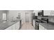 Modern kitchen with stainless appliances, granite countertops, and white cabinets at 5335 Se 127Th Ln, Belleview, FL 34420