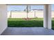 View of the backyard from the covered patio at 2433 Leeds St, Haines City, FL 33844