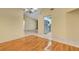 Open dining area leading to kitchen with stainless steel appliances at 3845 Garnet Dr, Mulberry, FL 33860