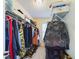 Walk-in closet with metal shelving and racks for optimal storage at 1155 Towergate Cir, Lake Wales, FL 33853