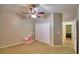 Bedroom features a closet and a ceiling fan for optimal air flow at 3226 Oak Tree Ln, Winter Haven, FL 33884