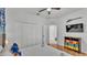 Bedroom with king-size bed, dresser, and large closet at 531 Las Fuentes Dr, Kissimmee, FL 34746