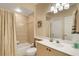 Clean and functional bathroom with a shower/tub combo at 5933 Lake Victoria Dr, Lakeland, FL 33813