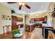 Kitchen with breakfast nook and wood cabinetry at 5933 Lake Victoria Dr, Lakeland, FL 33813