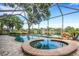 Stunning pool and spa with screened enclosure at 5933 Lake Victoria Dr, Lakeland, FL 33813