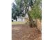 Large backyard with trees and wooden fence at 520 Green Cir, Fort Meade, FL 33841